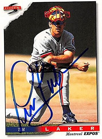 Autograph Warehouse 244915 Tim Laker Autographed Baseball Card - Montreal Expos FT 1996 Score - No. 452