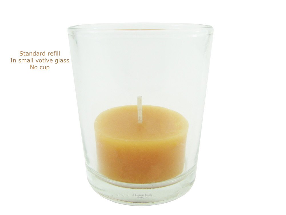 Beeswax Candle Works, 6-Hour Tea Light Refills (Pack of 36) NO Cups, 100% USA Beeswax
