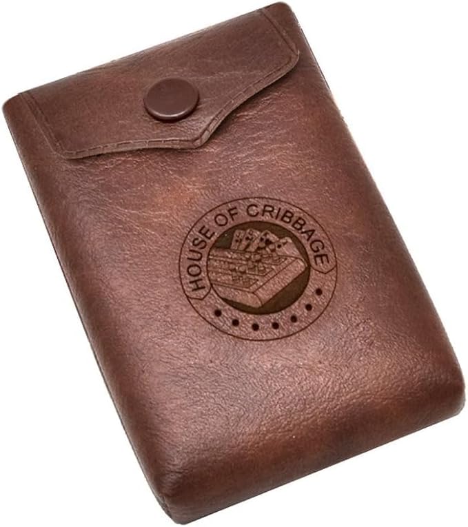 House of Cribbage - 2 Track 60 Points - Round Shape Pocket Size Wooden Travel Cribbage Board - Size 4 Inch (Maple Wood/Bloodwood)
