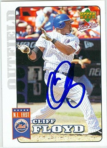 Sports Memorabilia Autograph Warehouse 247028 Cliff Floyd Autographed Baseball Card - New York Mets 2006 Upper Deck - No. 119 First Pitch