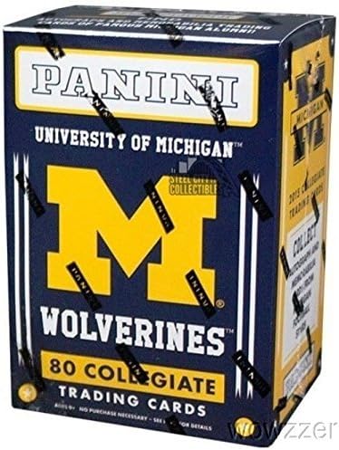 2015 Panini Michigan Wolverines Factory Sealed Blaster Box with 80 Cards & Autograph or Memorabilia Card! Look for Cards & Autographs of Wolverine Legends including Tom BradyBarry Larkin &