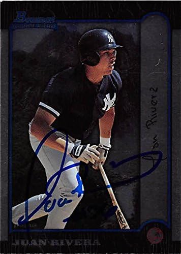 Sports Memorabilia Autograph Warehouse 248401 Juan Rivera Autographed Baseball Card - New York Yankees FT 1999 Topps Bowman - No. 386 Home Town Venezuela