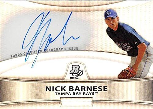 Sports Memorabilia Autograph Warehouse 291667 2010 Bowman Platinum Nick Barnese Autographed Baseball Card - Tampa Bay Rays