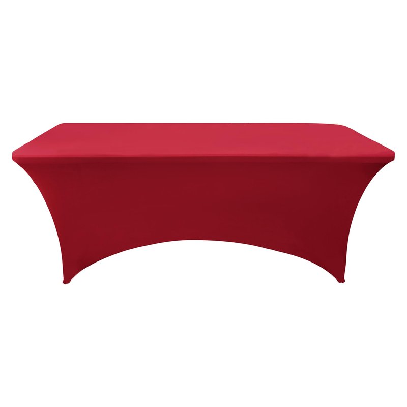 ZarzaaSik 10-Pack 8ft Spandex Table Covers for Rectangle Folding Tables - Washable Elastic Tablecloth - Ultimate Fitted Table Protector for Parties, Trade Shows, Banquet, and Wedding
