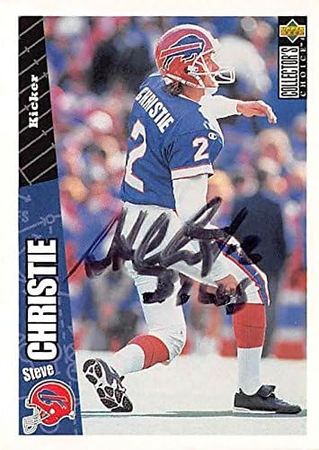 Sports Memorabilia Autograph Warehouse 301903 1996 Upper Deck Steve Christie Autographed No.200 Football Card - Buffalo Bills