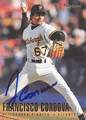 Sports Memorabilia Autograph Warehouse 244748 Francisco Cordova Autographed Baseball Card - Pittsburgh Pirates FT 1996 Fleer - No. U174