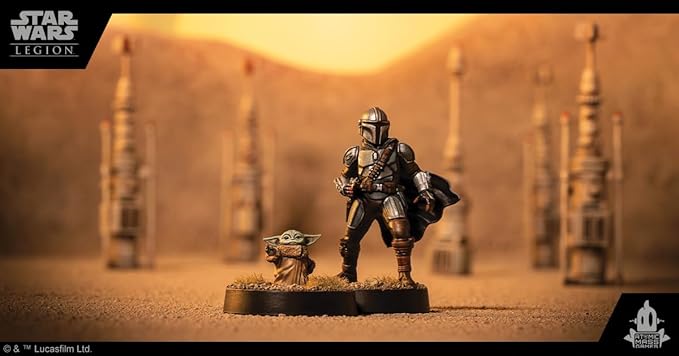 Star Wars: Legion Din Djarin & Grogu Operative Expansion - Tabletop Miniatures Game Strategy Game for Kids and Adults Ages 14+ 2 Players 3 Hour Playtime Made by Atomic Mass Games