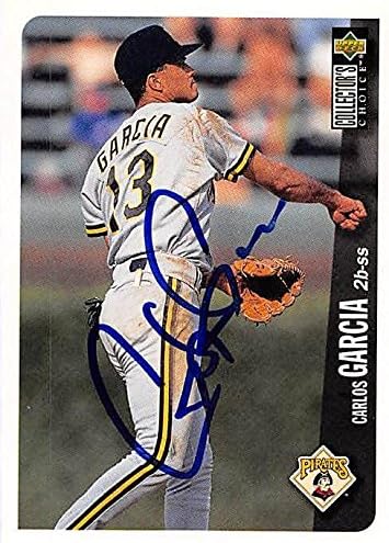 Sports Memorabilia Autograph Warehouse 244505 Carlos Garcia Autographed Baseball Card - Pittsburgh Pirates FT 1996 Upper Deck - No. 685