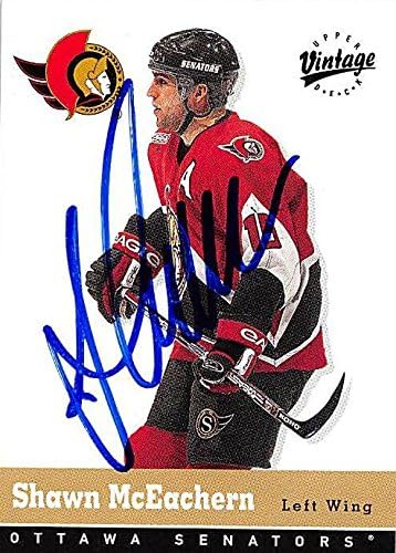 Autograph Warehouse 224167 Shawn McEachern Autographed Hockey Card - Ottawa Senators 2000 Upper Deck Vintage - No. 254
