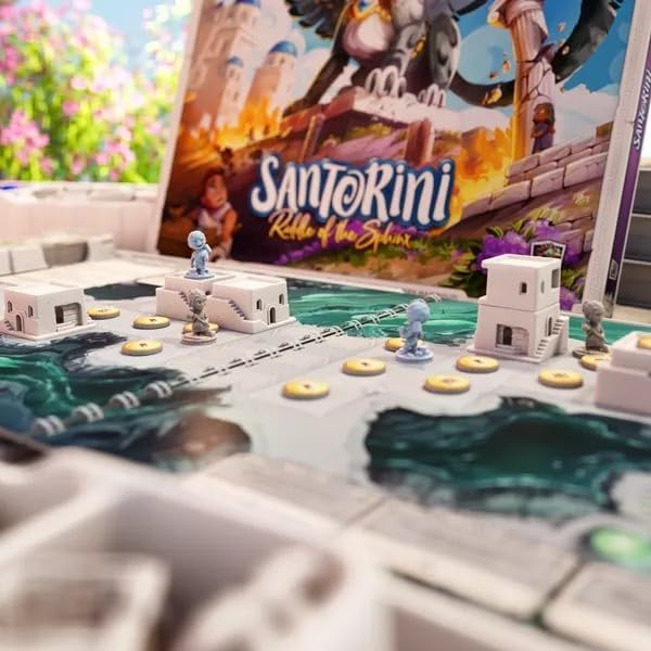 Santorini: Riddle of The Sphinx - A Cooperative Book-Based Expansion to The Abstract Masterpiece Santorini | Ages 8+ | Plays in 20 Minutes