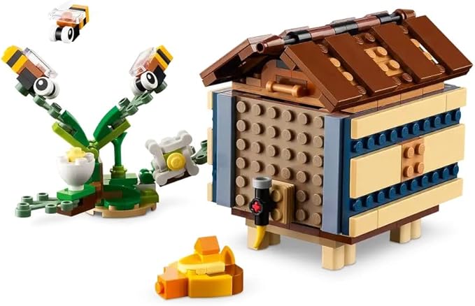 LEGO Creator 3in1 Birdhouse 31143 Birds to Hedgehog to Beehive Set Forest Animal Figures Building Toys for Kids Ages 8 Years and Over Colorful Toy Set Gift Idea
