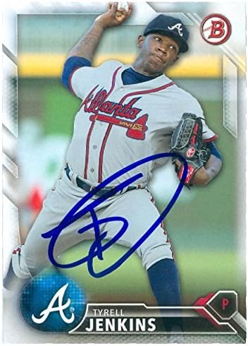 Sports Memorabilia Autograph Warehouse 248300 Tyrell Jenkins Autographed Baseball Card - Atlanta Braves 2016 Topps Bowman - No. BP112