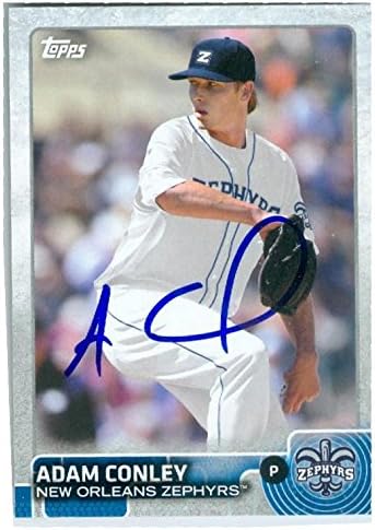 Sports Memorabilia Autograph Warehouse 248209 Adam Conley Autographed Baseball Card - Miami Marlins New Orleans Zephyrs 2015 Topps Pro Debut - No. 20 Rookie