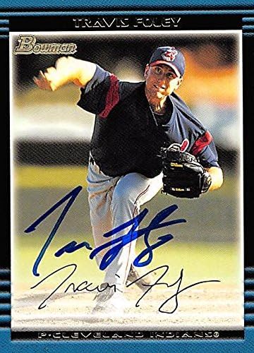 Sports Memorabilia Autograph Warehouse 244621 Travis Foley Autographed Baseball Card - Cleveland Indians FT 2002 Bowman - No. 317 Rookie