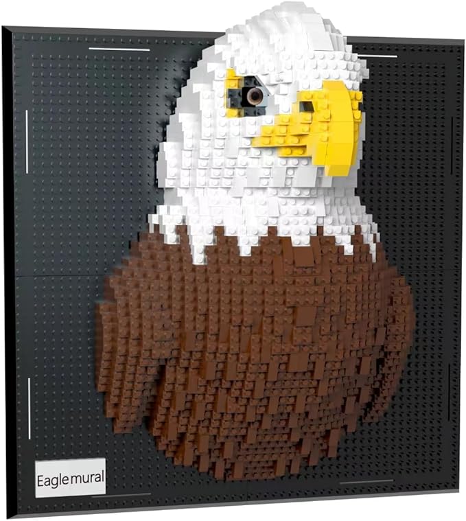 BDYDT Wall Art Eagle Building Blocks Set a Wall Decor Set for Adults Who Love Creative Hobbies (1924 Pieces) Toys Gifts for Kid and Adult