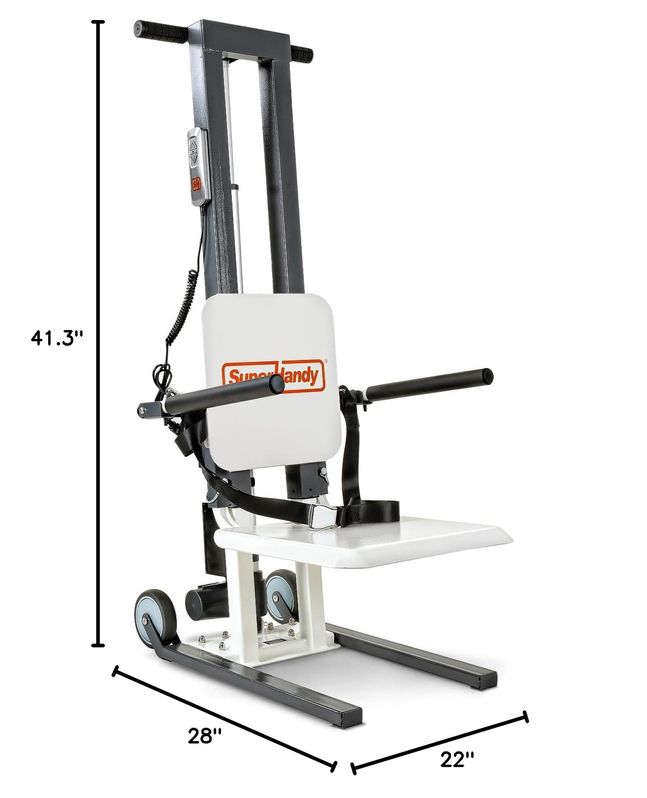 SuperHandy Material Lift Winch Stacker & GoRise Electric Floor to Stand Lift – 500 Lbs Capacity, Standing Assistance(Bundle Deal)