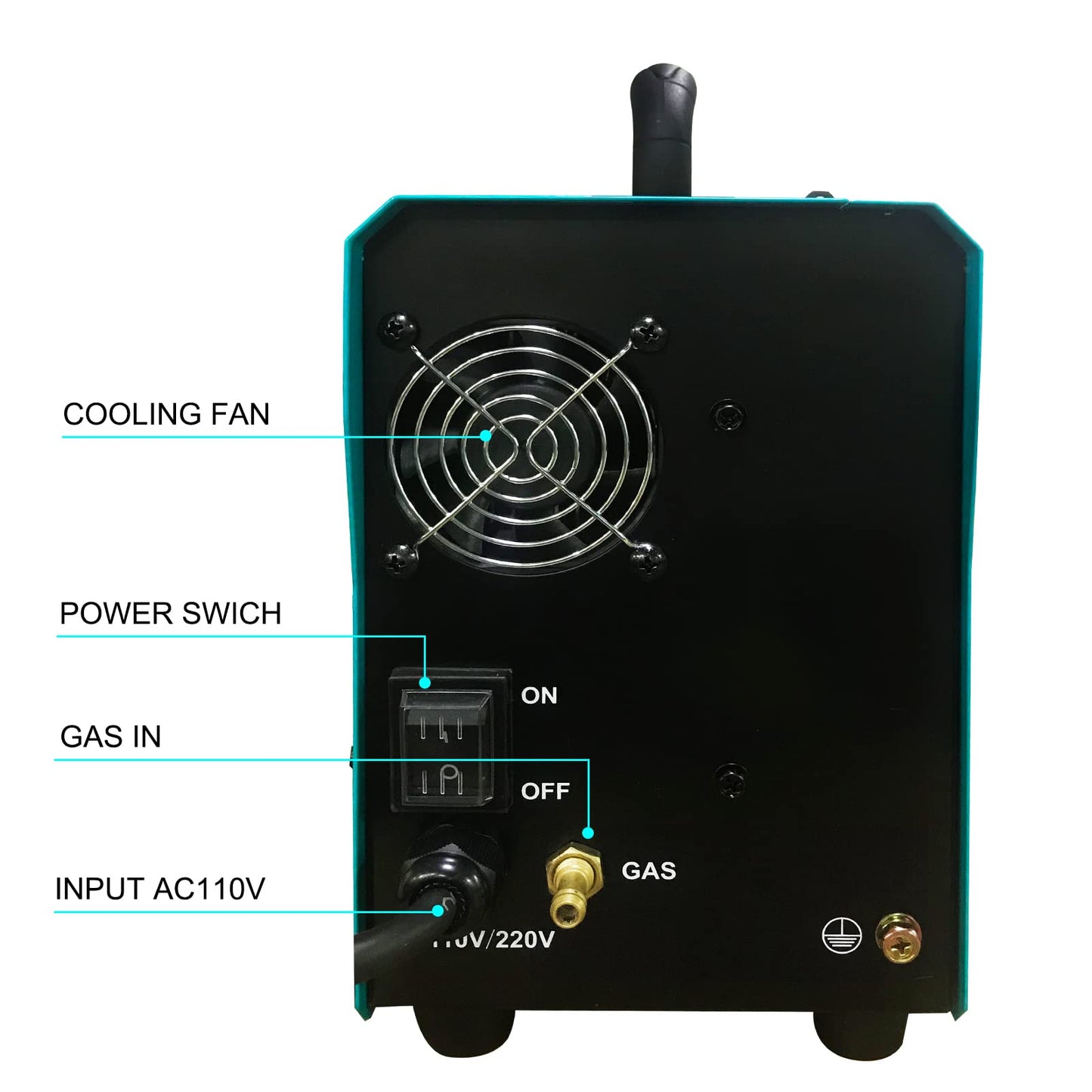 TTAMPLAR MIG Welder - 135AMP 110V&220V Dual Voltage 4 in 1 Flux MIG/Solid Wire/Stick ARC/Lift TIG Gas/Gasless welding, IGBT Inverter Welding Machine TPM-135D