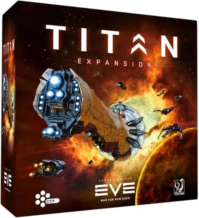Rebel Studio EVE: War for New Eden Titan Board Game Expansion - Modular XL Ship Models Player Boards & Cards Ages 14+ 2-4 Players 90-180 Min Playtime