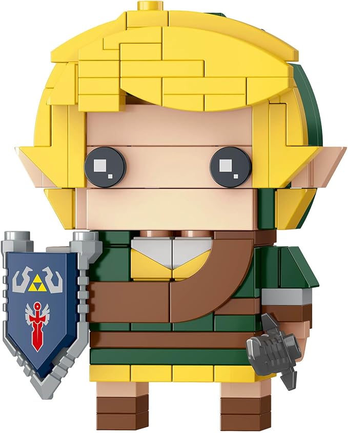 TOY PLAYER BOTW Link Figure Building Set Link Action Figures with Master Sword and Ganondorf Birthday Party Decorations Supplies Gifts for 14+ Fans &Adults (200+ Pieces)