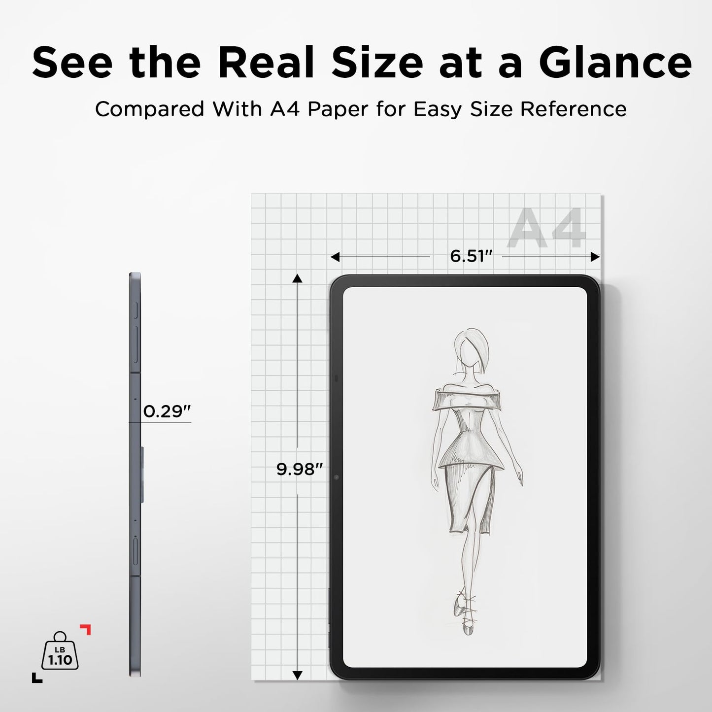 TCL NXTPAPER 11 Gen 2 Android Tablet, 11" Drawing Pad & Digital Notebook, NXTPAPER 4.0 Display, 4096-Level Stylus Compatible, Android 15, AI Tools, 6+6GB RAM, 64GB Storage, 8000mAh Battery, Gray