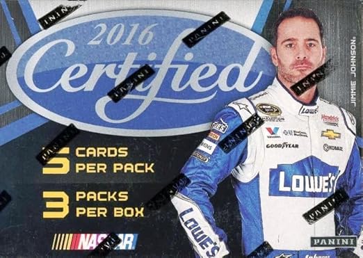 2016 Panini Certified Racing Nascar EXCLUSIVE Factory Sealed Retail Box with AUTOGRAPH or MEMORABILIA Card! Look for Cards & Autographs from Dale Earnhardt Danica PatrickJimmie Johnson& Many