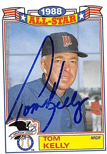 Autograph Warehouse 245692 Tom Kelly Autographed Baseball Card 1989 Topps All Star No. 1 - Minnesota Twins