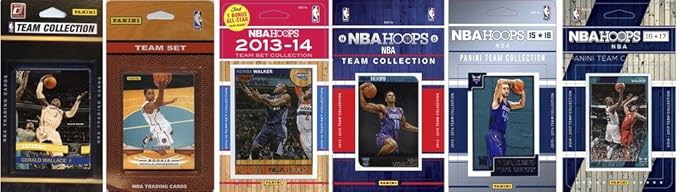 C&I Collectables NBA Charlotte Hornets Men's 6 Different Licensed Trading Card Team Sets White