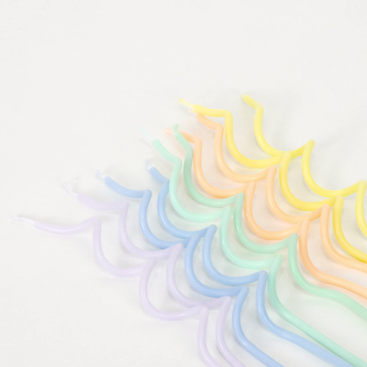 Meri Meri Swirly Tall Cake Candles (Pack of 20), 5" Tall Unscented Candles