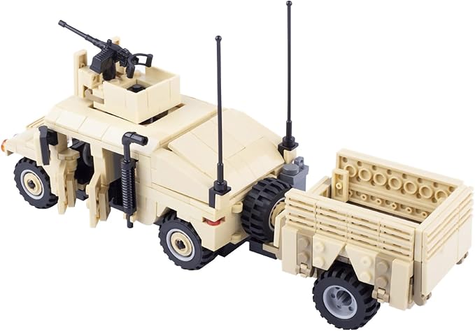 GeRRiT American Military Vehicle HMMWV Building Block(449 PCS)WW2 Military Historical Building SetToys Gifts for Kid and Adult Compatible with Lego. 66010