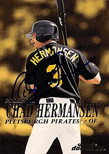 Sports Memorabilia Autograph Warehouse 244542 Chad Hermansen Autographed Baseball Card - Pittsburgh Pirates FT 2000 Skybox Dominion - No. 270