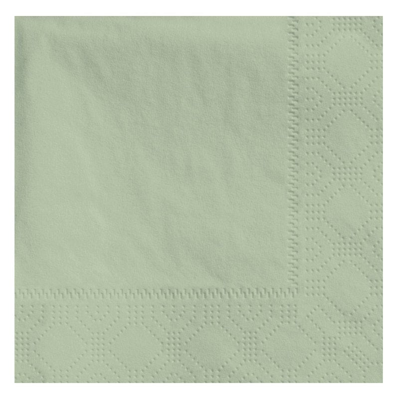 Hoffmaster 180346 Beverage Napkin, Regal Embossed, 2-Ply, 1/4 Fold, 9-1/2" Length x 9-1/2" Width, Soft Sage (4 Packs of 250)