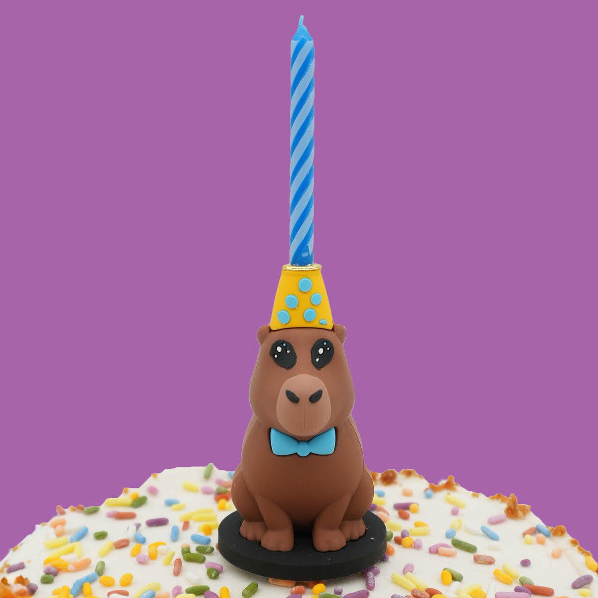 GOOFBALLS Funny Birthday Candle Holder – Humorous Party Decoration & Gag Gift – Quirky Cake Topper for Adults & Friends - Capybara