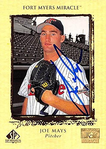 Sports Memorabilia Autograph Warehouse 344143 Joe Mays Autographed Baseball Card - Minnesota Twins FT 1999 Upper Deck Top Prospects No. 83