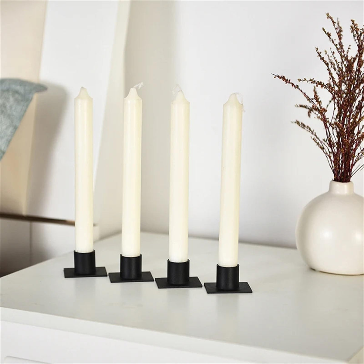 Candlestick Holders European Iron Candlestick Restaurant Candle Base Retro Metal Candlestick Holder Candle Cup Candle Holders (Color : A1)
