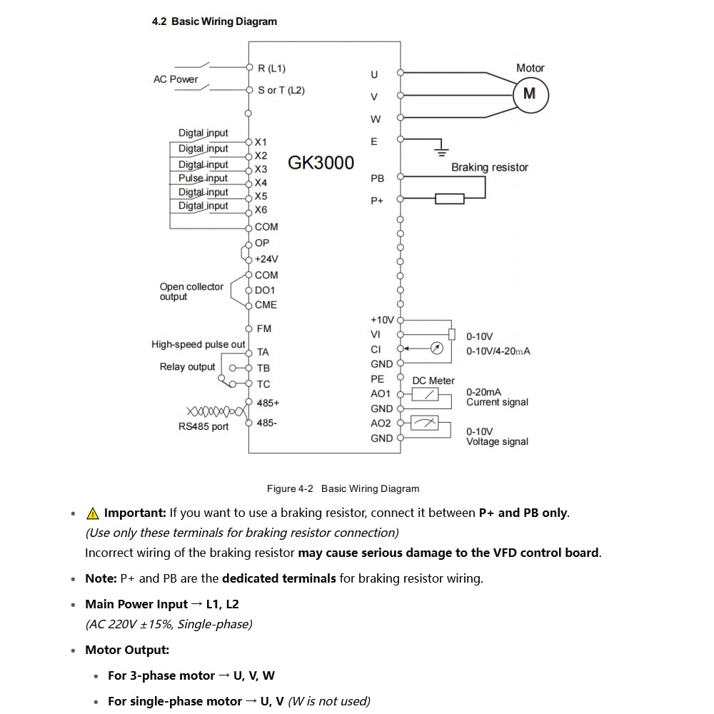 ATO 10HP VFD Single Phase Input & Output VFD, 7.5kW Single Phase VFD Drive Variable Frequency Drive 220V 10HP Single Phase to Single Phase VFD for Single Phase Motor (1-Phase Input, 1-Phase Output)