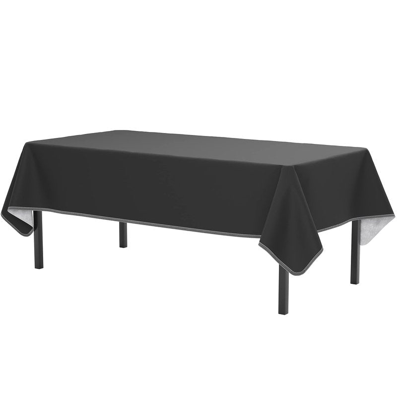 Exquisite Red Gingham Vinyl Tablecloths - 54 in. x 70 in. - Pack of 1 Rectangle Tablecloth with Flannel Backing - Plastic, Reusable & Waterproof