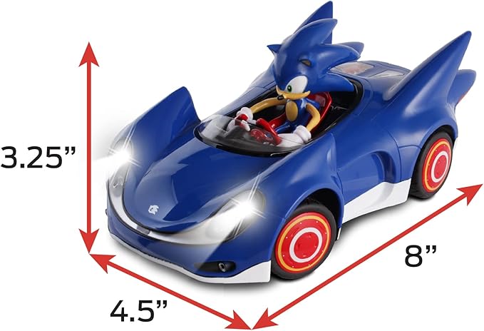 NKOK Sonic and Sega All Stars Racing Remote Controlled Car - Sonic The Hedgehog for Ages 6 and up Allows Children to Pretend to Drive and Have Fun at The Same Time!