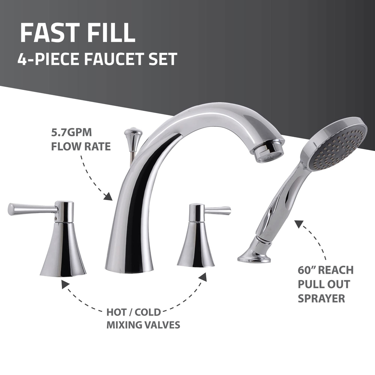 ANZZI Walk-In Tub, 30 x 60 in, Right Drain, Air & Whirlpool Jets, 110V