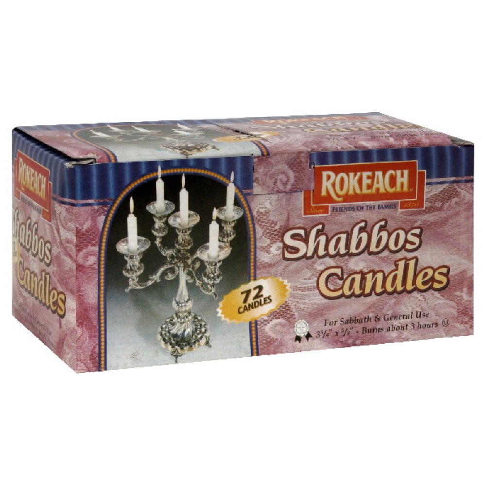 Rokeach Shabbat Candles,72-count (Pack of2)