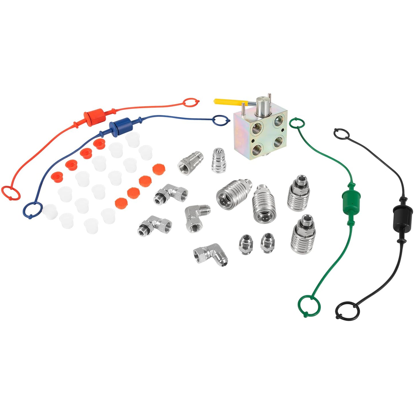 Manual Hydraulic Multiplier, SCV Splitter/Diverter Valve with Couplers and Ag Fittings - 20 GPM Flow, 3000 PSI Max Pressure,Expand Your Hydraulic Control with Ease