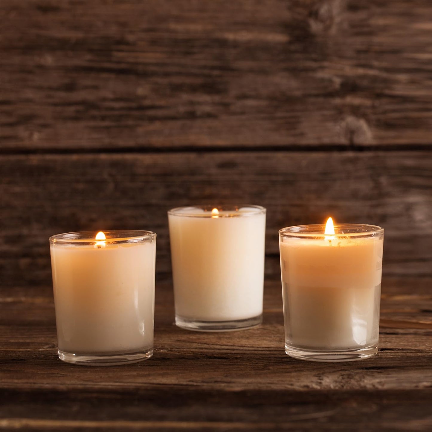 72 Pack White Unscented Clear Glass Filled Votive Candles, Hand Poured Wax Candle Ideal Gifts for Weddings Birthdays Holidays Party Religious Events