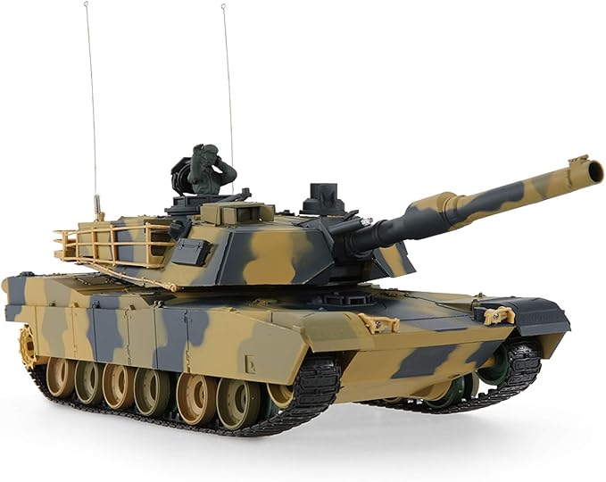 POCO DIVO Abrams M1A2 US Battle Tank RC Airsoft Panzer 1/24 Scale Model 2.4Ghz Remote Control Military Vehicle Combat Fight Infrared BB