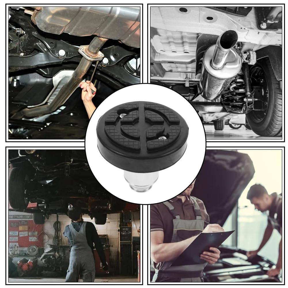 4pcs 50mm Shaft Screw Up Car Lift Pads, 4-9cm Plus-High Car Lift Rubber Tray, Raising Lift Tool Tray for Car Lift Bridge Jack Stable Support