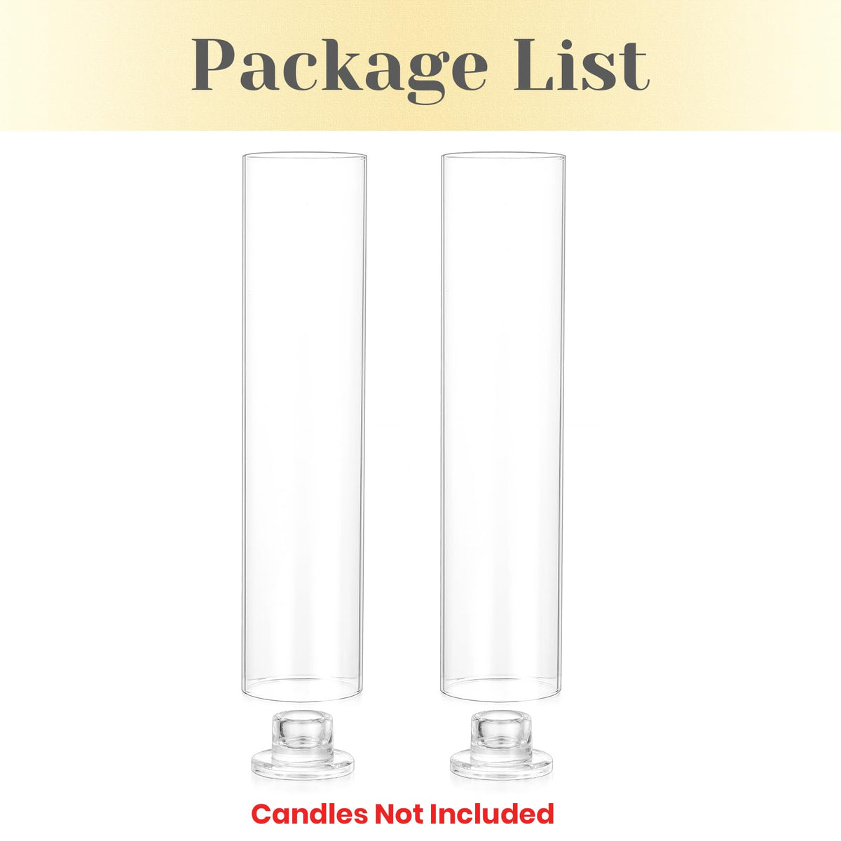 Hewory Hurricane Glass Candlestick Holders : 2 Pcs Clear Taper Candle Holders for Candlesticks - Hurricane Glass Candle Stick Candle Holders Bulk for Table Centerpiece Wedding Christmas Home Decor