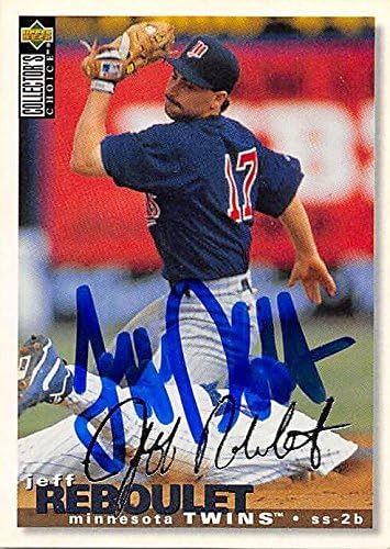 Sports Memorabilia Autograph Warehouse 246561 Jeff Reboulet Autographed Baseball Card - Minnesota Twins 1995 Upper Deck - No. 488