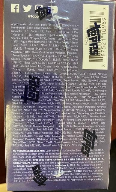 2022 TOPPS MLB Chrome Blaster