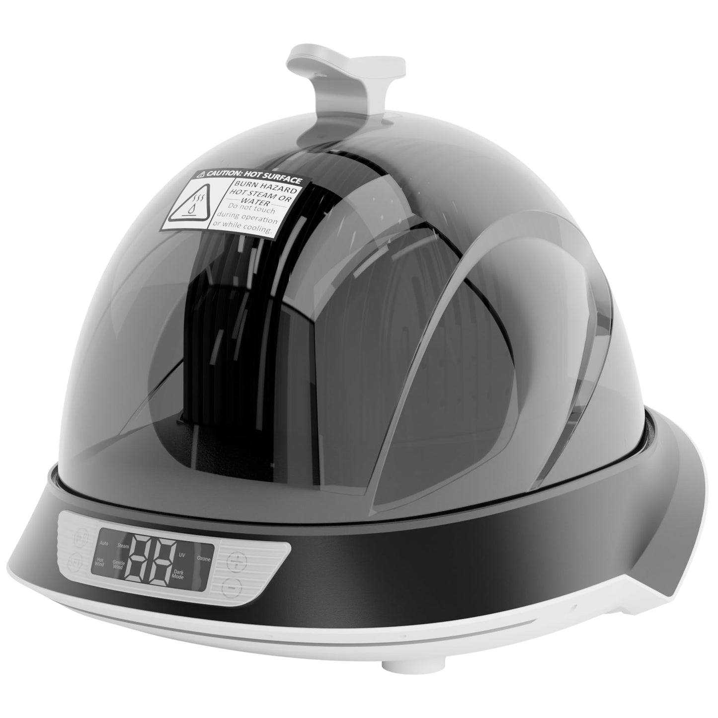 Hat Washer Cage, Hat Heat Press & Hat Shaper – All-in-1 Cap Care Machine with Steam Iron, Ozone, 3-Color Lighting – Hat Cleaner for Baseball Caps, Helmets – Keep Caps Clean & Dry