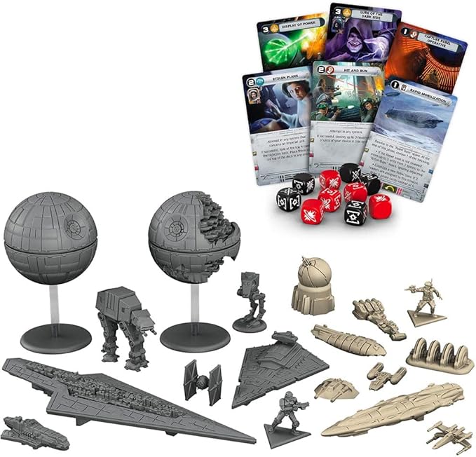 Asmodee Star Wars: Rebellion Board Game - Epic Galactic Empire vs Rebel Alliance Conflict Tabletop Miniatures Strategy Game for Adults Ages 14+ 2-4 Players 3 Hour Playtime