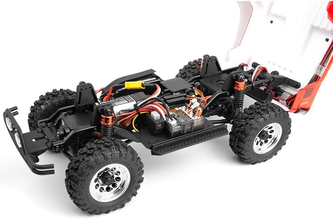 Helidirect HPI Venture18 Brushed 1985 Toyota Hilux SR5 1/18 RTR 4WD w/2.4GHz Radio TX Battery & Charger - Remote Control Crawler RC Rock Crawler 1/18 4WD Off-Road for Adults (Red (HPI160801))