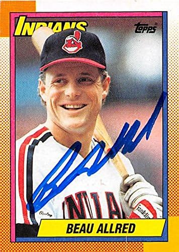 Sports Memorabilia Autograph Warehouse 246215 Beau Allred Autographed Baseball Card - Cleveland Indians 1990 Topps - No. 419